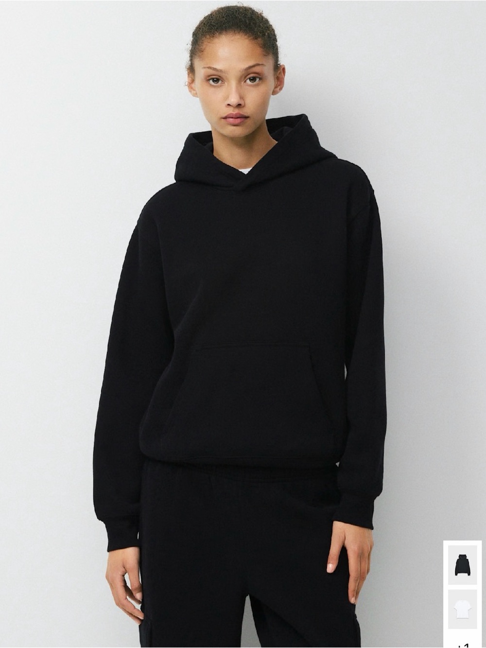 Aritzia Sweatfleece PerfectFit Hoodie Black XL Hoodie